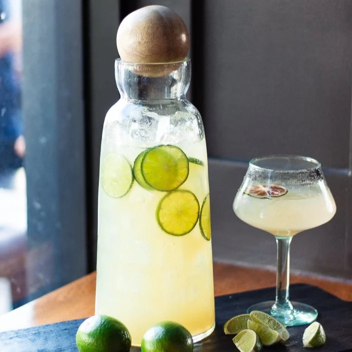Glass & Mango Wood Decanter