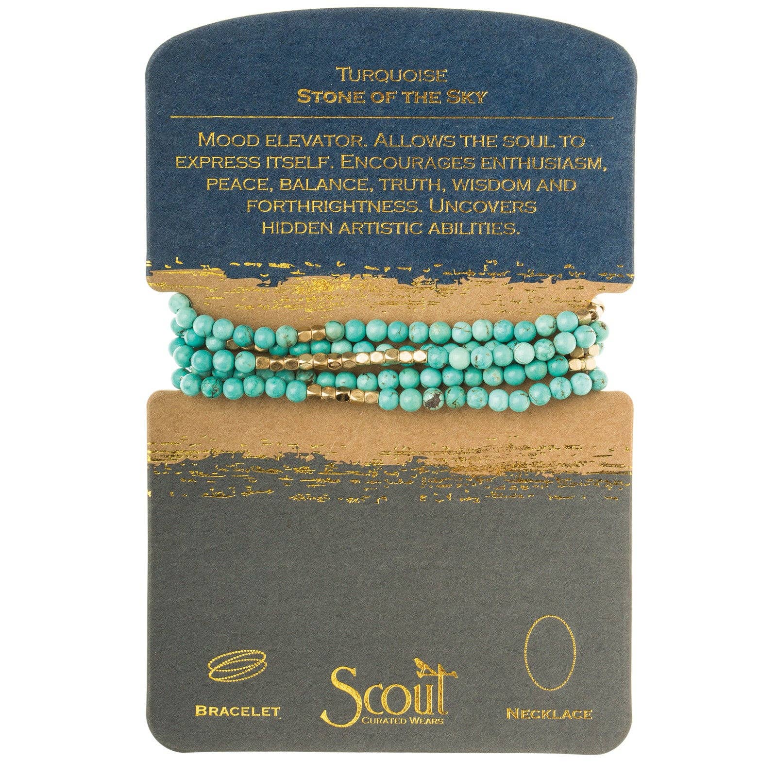 Stone Wrap: Turquoise & Gold