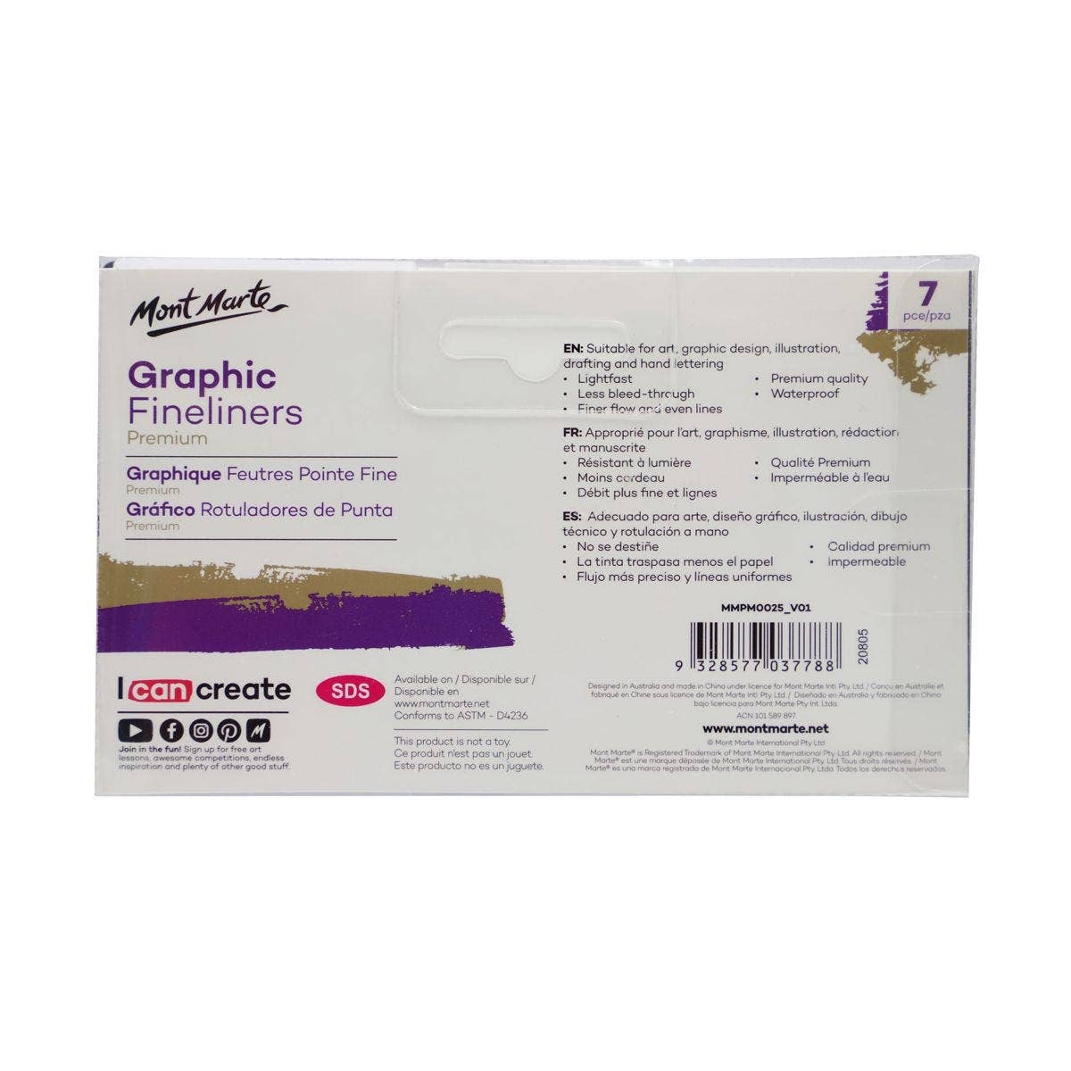 Graphic Fine liners Set Premium 7pc