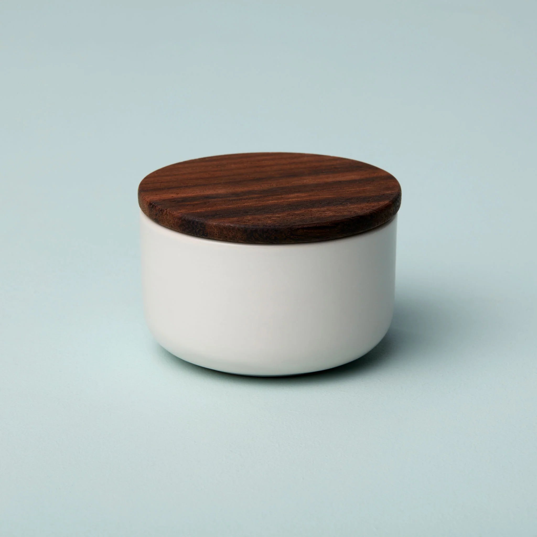 Stoneware Canister with Acacia Lid
