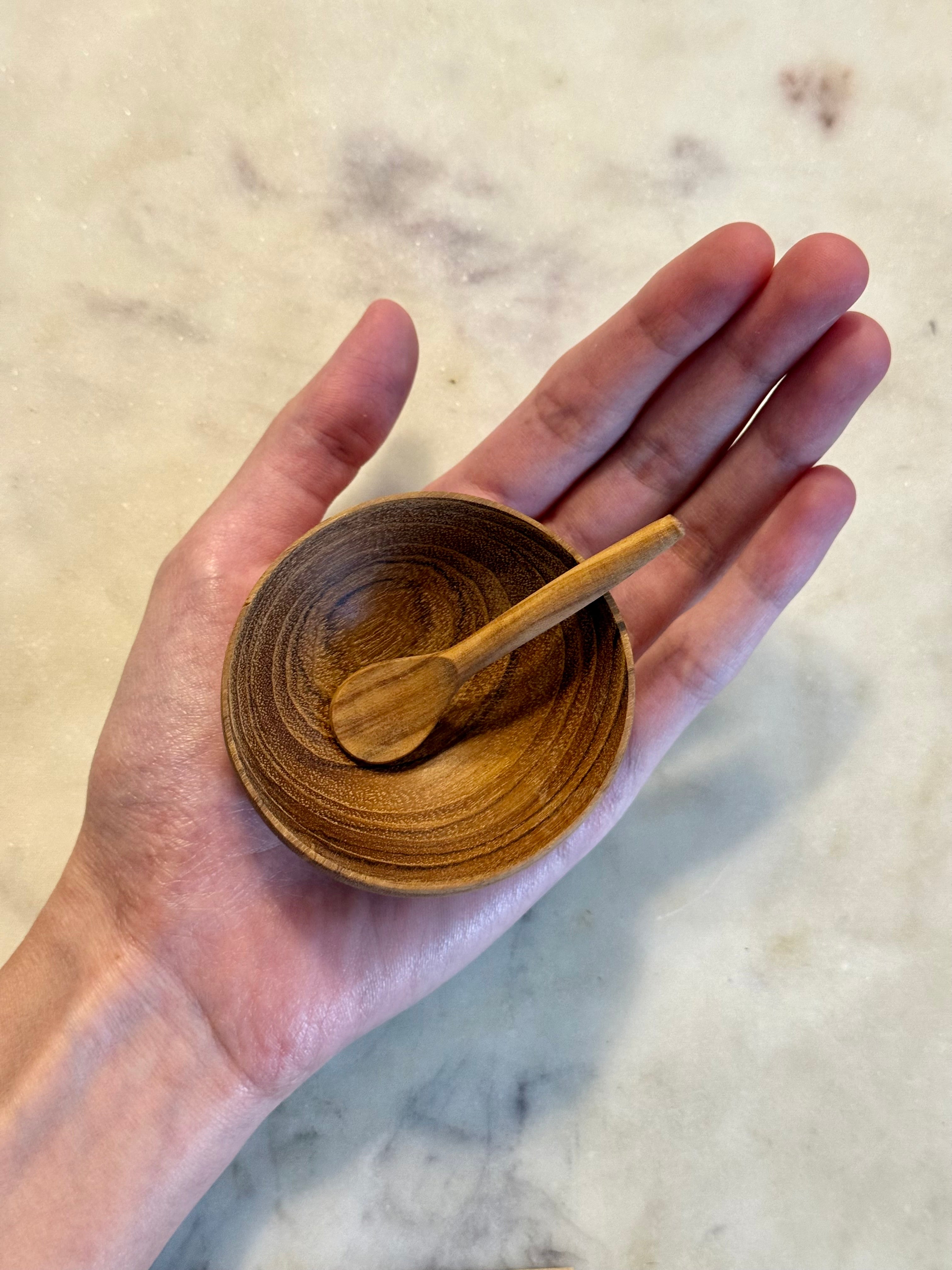 Teak Pinch Bowl & Spoon