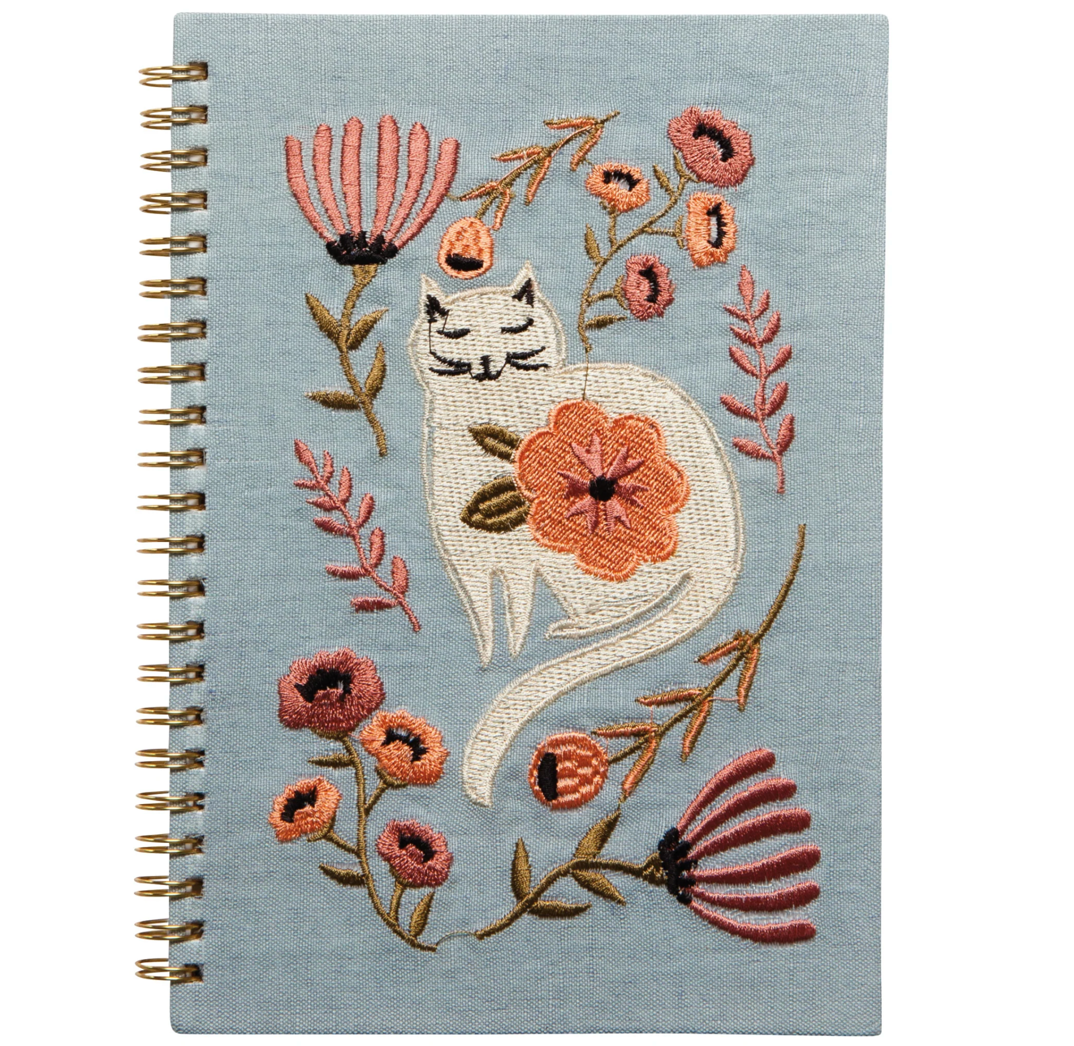 Catbloom Embroidered Notebook