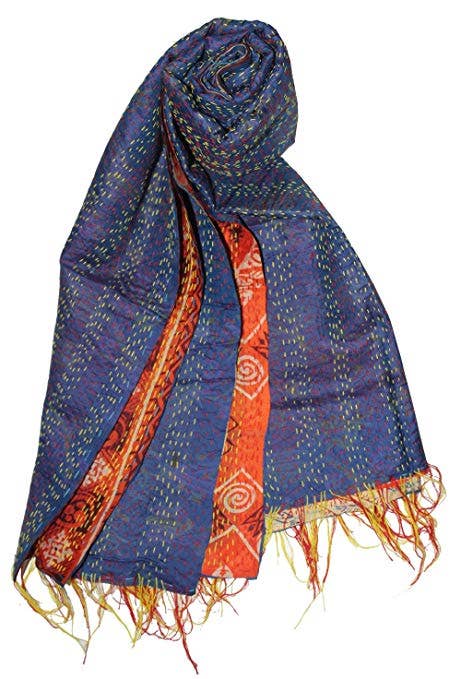 Silk Kantha Scarves