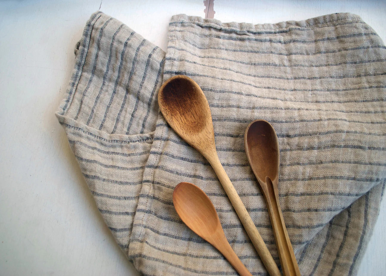 Striped Linen Towels & Washcloth