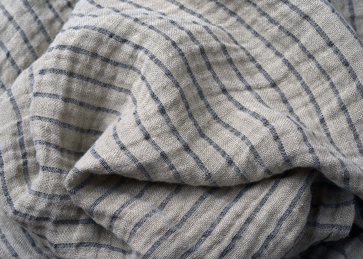 Striped Linen Towels & Washcloth