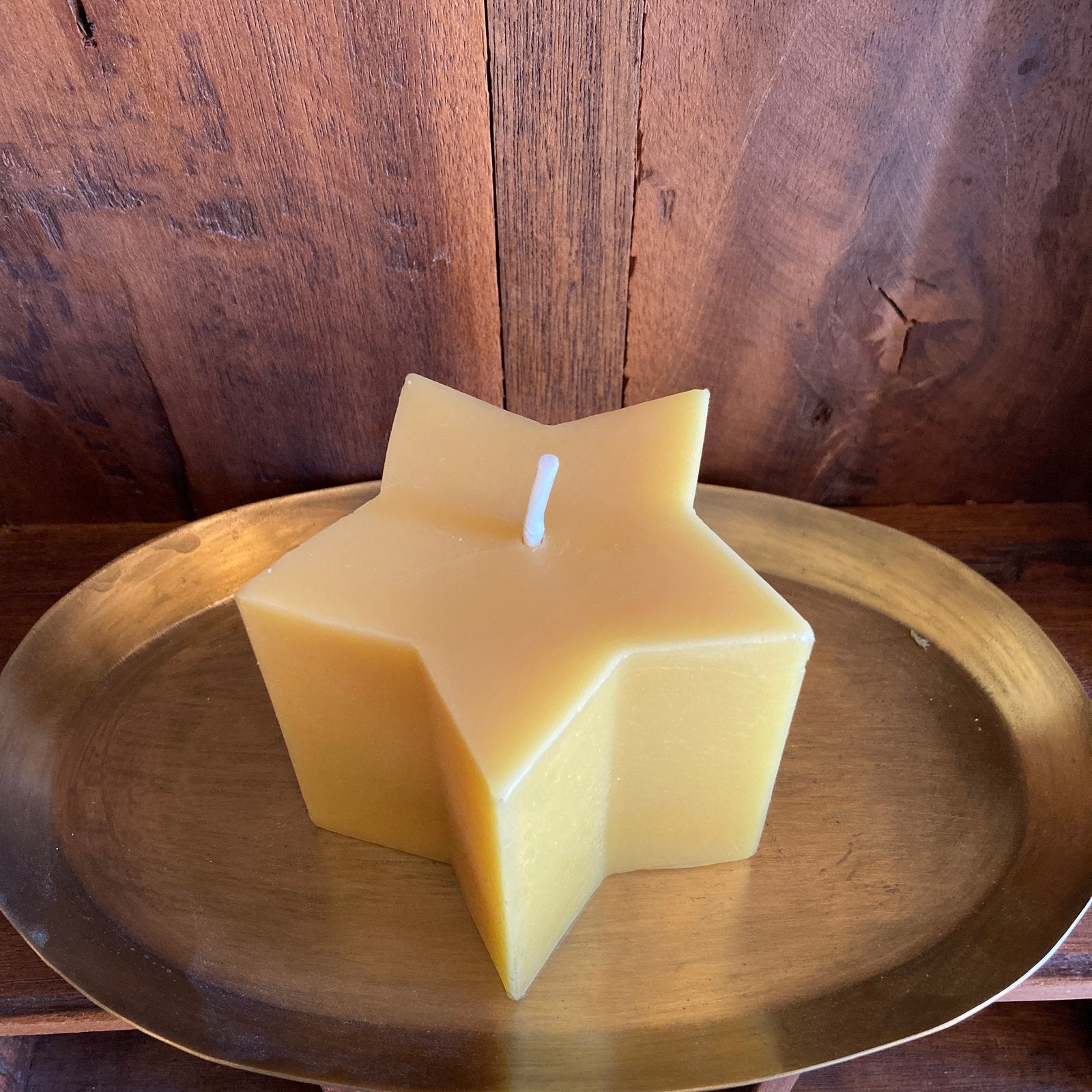 Five Pointed Star Beeswax Candle