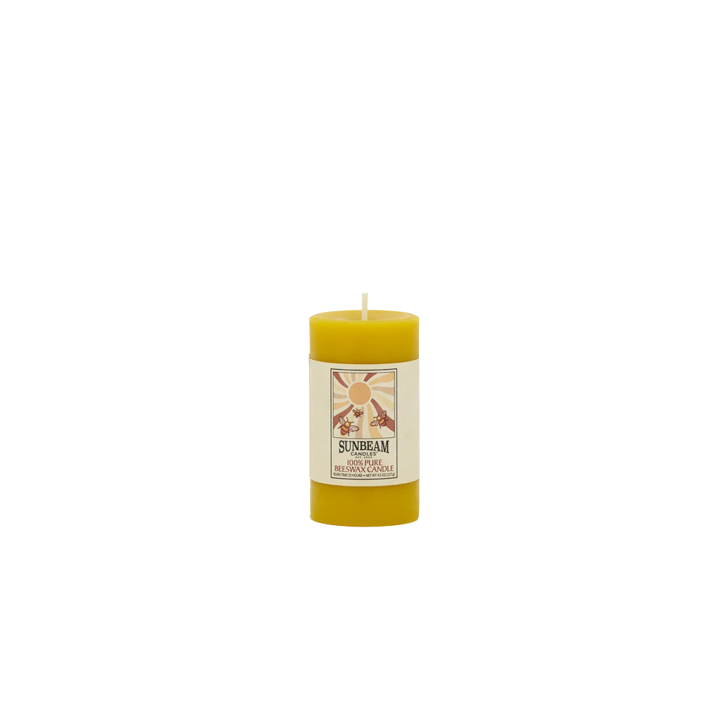 Beeswax Candle - Smooth Pillars