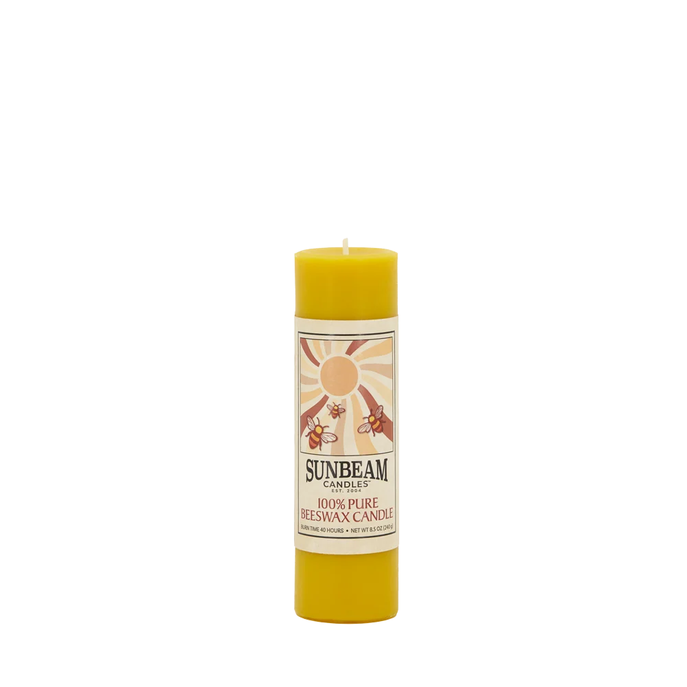 Beeswax Candle - Smooth Pillars