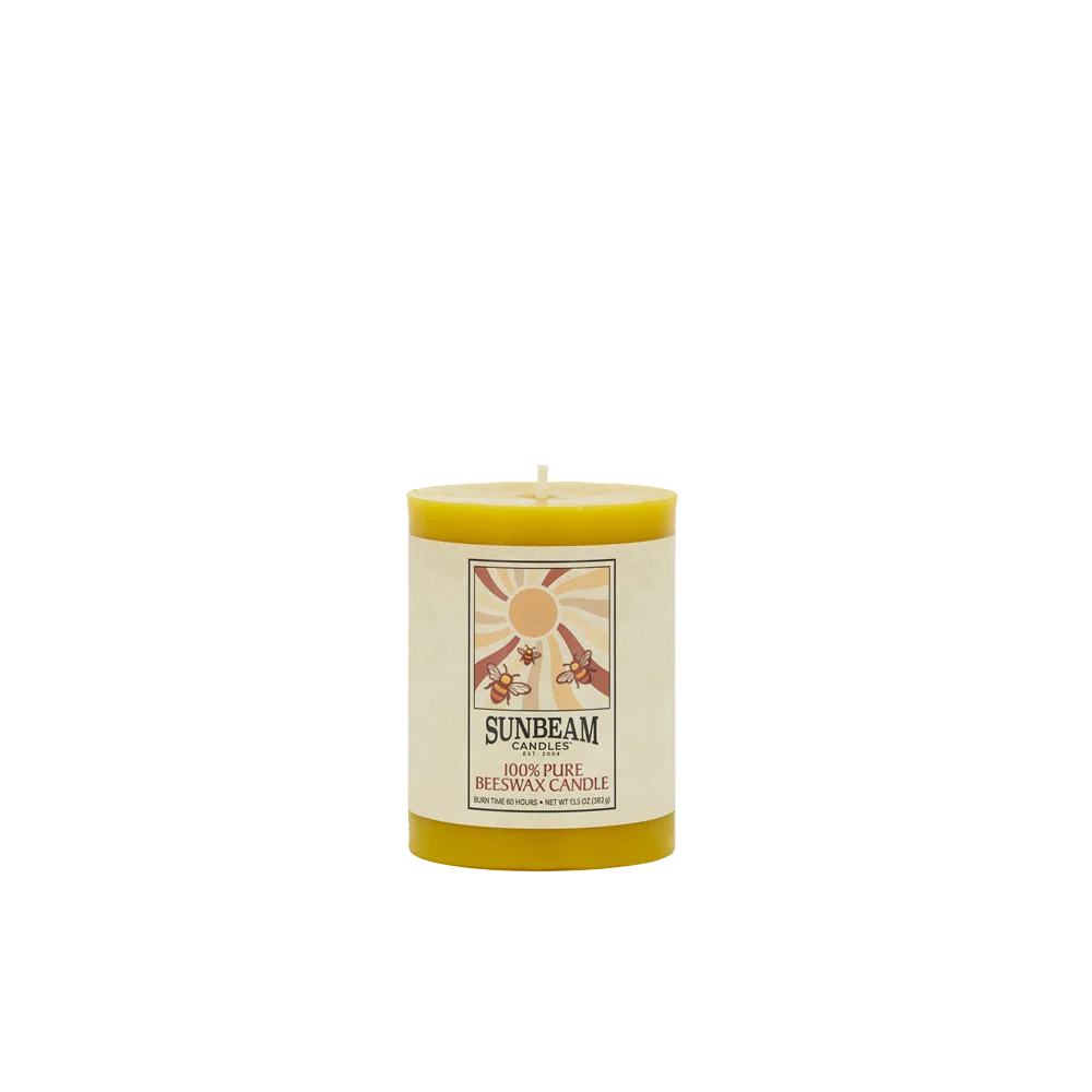 Beeswax Candle - Smooth Pillars