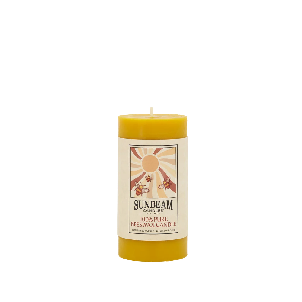 Beeswax Candle - Smooth Pillars