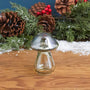 Green Luster Glass Mushroom, Small