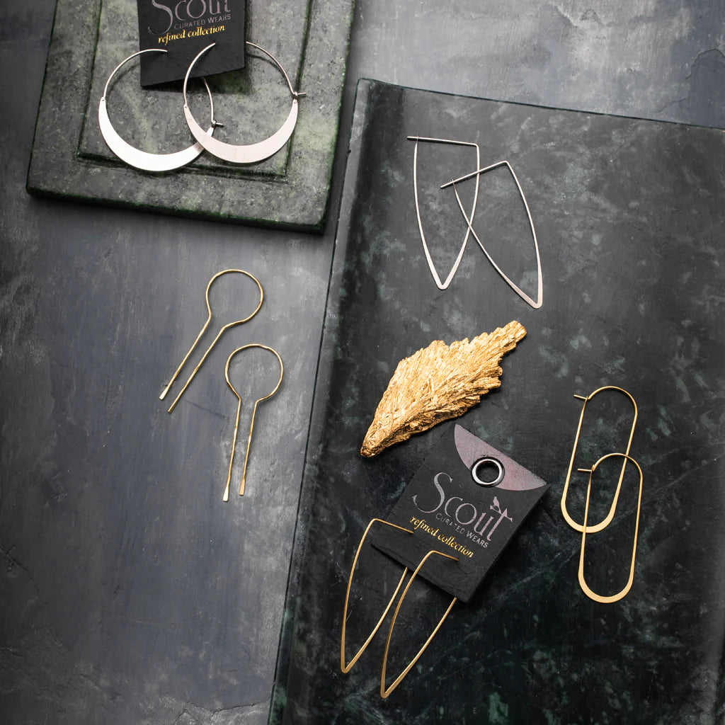 Refined Earring Collection - Cosmic Oval/Silver