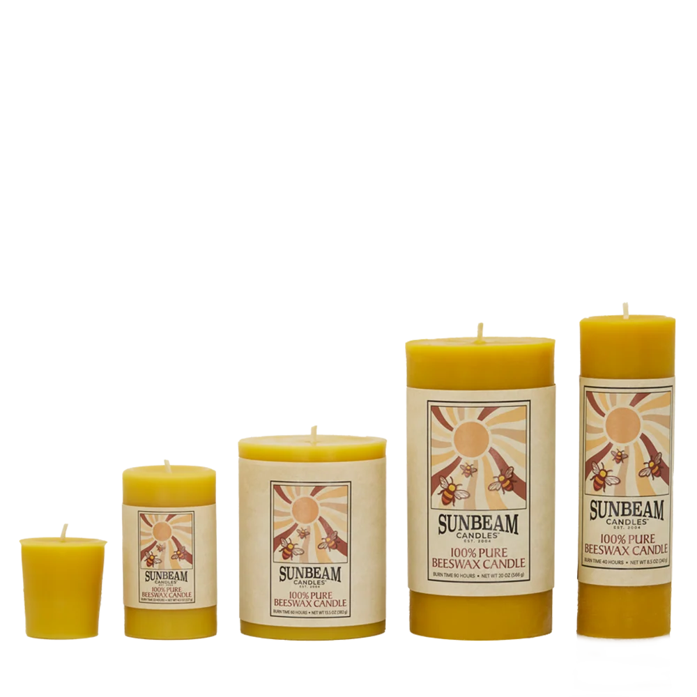 Beeswax Candle - Smooth Pillars