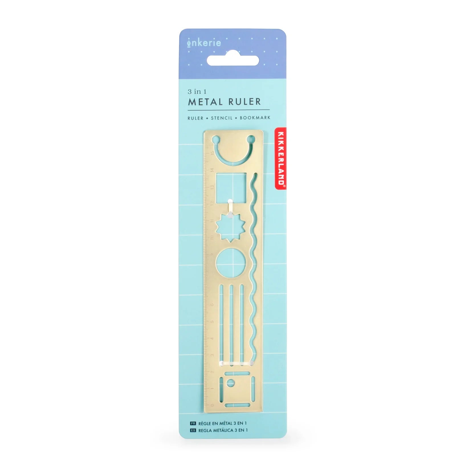 3-in-1 Metal Ruler