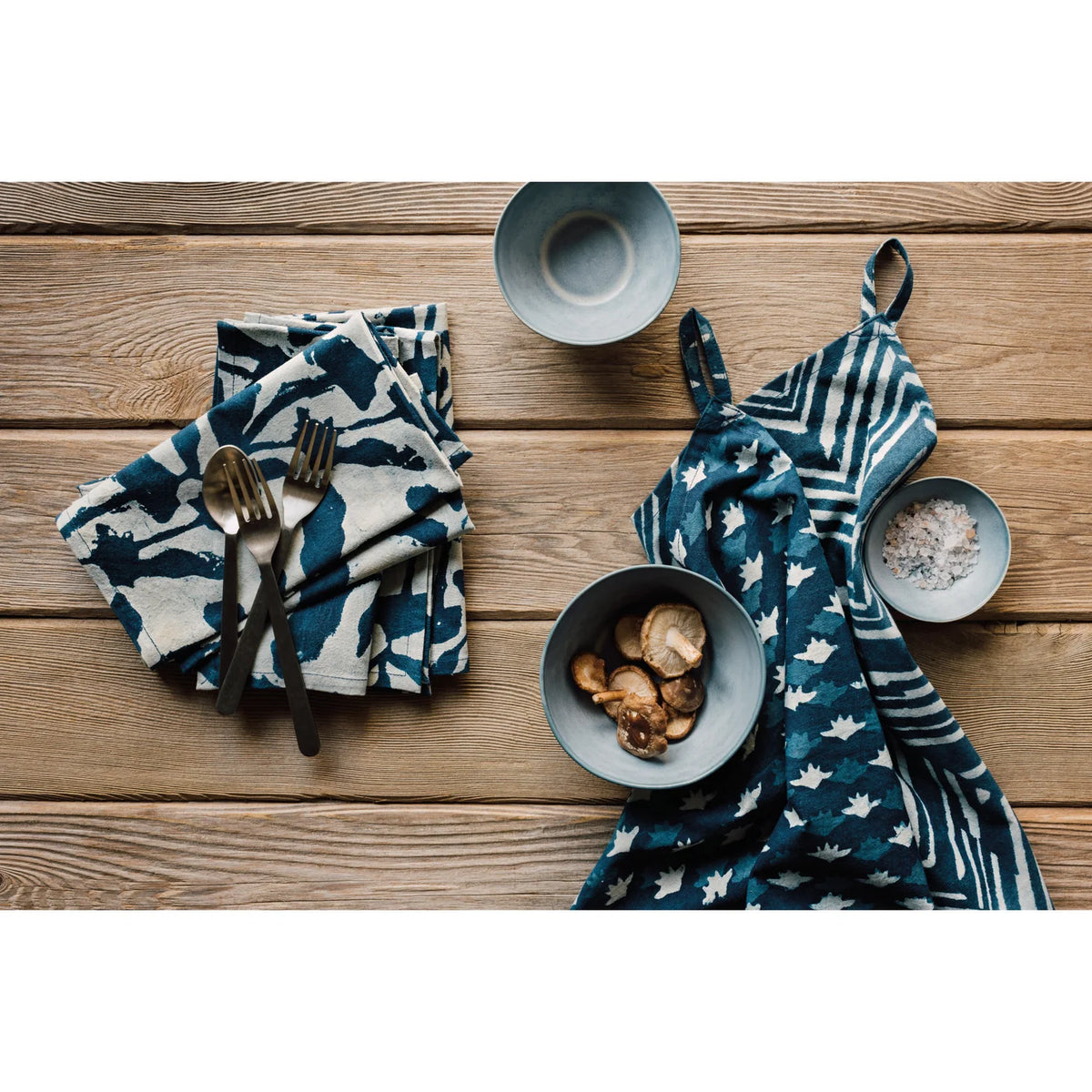 Flourish Block Print Napkins (4pc Set)