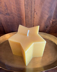 Beeswax Five Pointed Star Candle